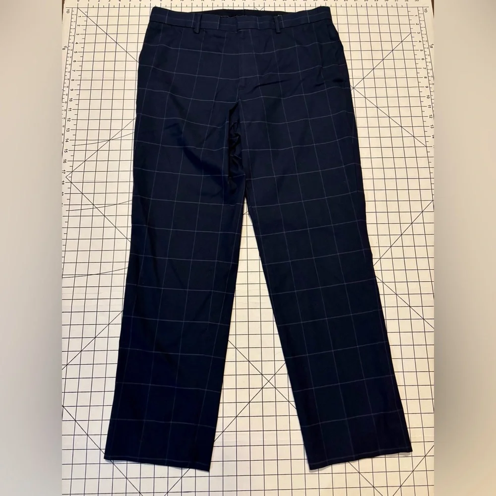 Banana Republic Men's Size‎ 33/30 Navy Slim Fit Checkered Pants